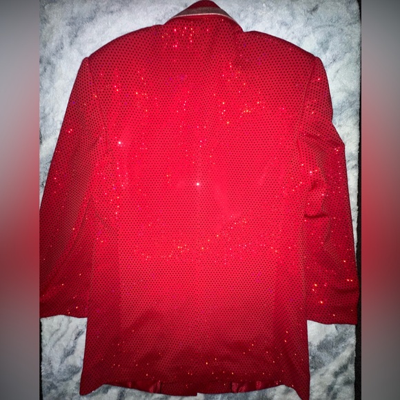 Red Sparkly Performance Jacket - Picture 2 of 4